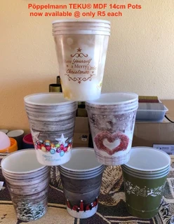 Plant Pots different colours R2  at the Milnerton Market (Stand C19) on Sundays