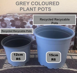 Plant Pots different colours R2  at the Milnerton Market (Stand C19) on Sundays