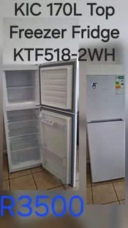 White KIC Top Freezer Bottom Fridge