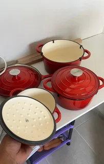 Red Cast Iron Pots