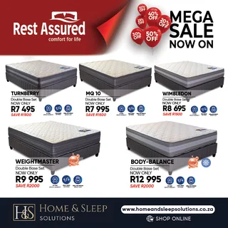 Mega Sale Now On! Selected Rest Assured Bed Sets and Mattresses