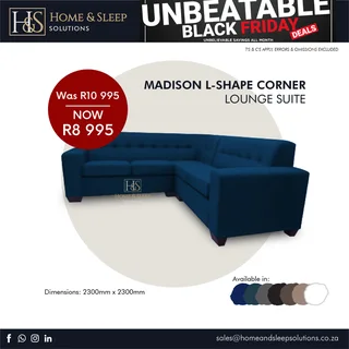 Black Friday Sale Now On! Up to 50% Off On Selected, Sofas, Couches, L-Shape Lounge Suits,