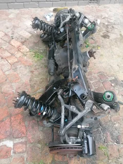 2003 JAGUAR S TYPE 3.0I V6 REAR SUSPENSION INCLUDING DIFF, HUBS, SHOCKS, SUBFRAME ETC