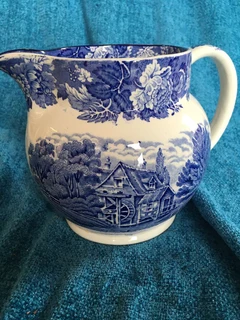 Ceramic Blue Pitcher