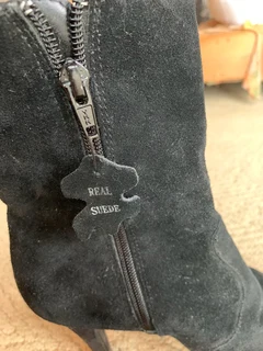 Black ankle boots - real suede