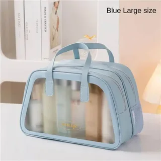 Perfect Dealz Waterproof Double Layer Cosmetic Bag - Blue