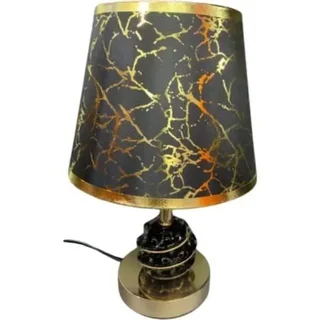 Perfect Dealz Black Shade Table Lamp with Base - Black & Gold