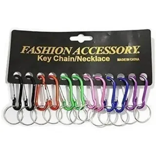 Perfect Dealz 12pcs Aluminum Keychain Hooks 5.5cm