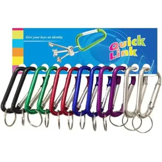 Perfect Dealz 12pcs Aluminum Keychain Hooks 5.5cm
