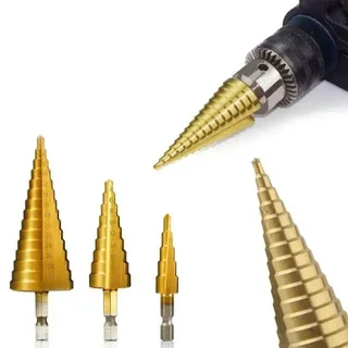Perfect Dealz 3 Piece High Speed Steel Step Drill Set