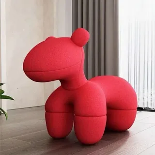 Perfect Dealz Kids Puppy Shaped Stool - Red