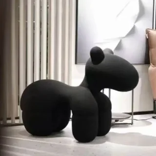 Perfect Dealz Kids Puppy Shaped Stool - Black