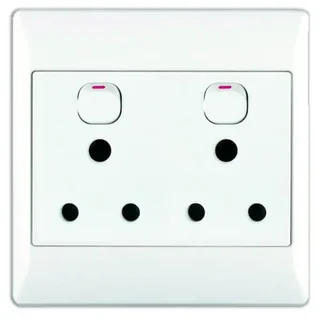 Perfect Dealz 2 x 16A Switched Outlet 4×4 With White Cover Plate