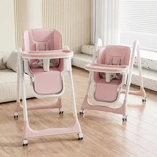 Perfect Dealz Foldable Booster Dining Baby High Chair - Pink