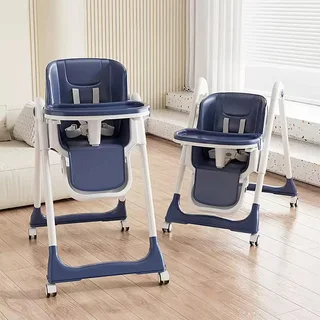 Perfect Dealz Foldable Booster Dining Baby High Chair - Navy Blue