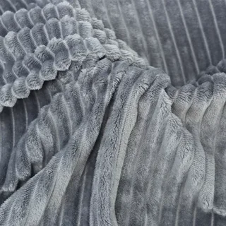 Perfect Dealz Thin Grid Grey Fleece Blanket 150x200cm