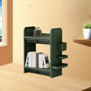 Perfect Dealz Double Layer Desktop Storage Rack Organizer