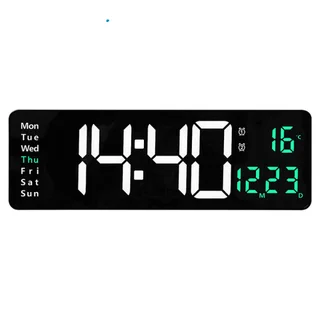 Perfect Dealz LED Digital Wall Clock with Temperature Display