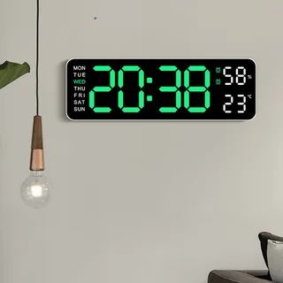 Perfect Dealz LED Digital Wall Clock with Temperature Display