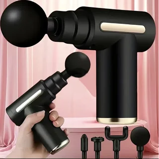 Perfect Dealz Portable Massage Gun with 4 Interchangeable Heads