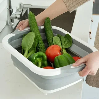 Perfect Dealz Plastic Folding Chopping Board Kitchen Washing Basket