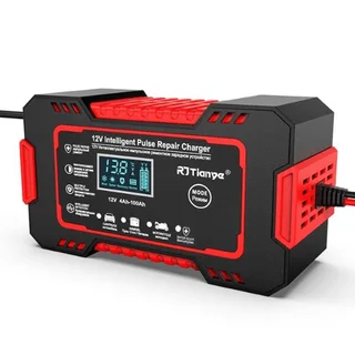 Perfect Dealz LCD Display Car Battery Charger 12V 6A - Red