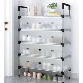 Perfect Dealz 5 Layer Metal Shoe Rack with Dustproof Cover