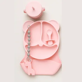 Perfect Dealz 10 Piece Silicone Baby Feeding Set - Pink