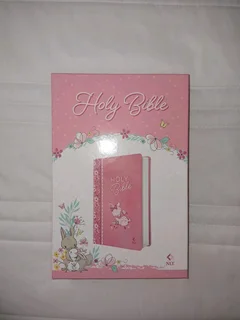 NLT Faux Leather Pink Deer Baby Dedication/Baptism Bible