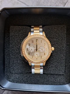 Ladies Tempo Gold and Silver Plated Dial Bracelet Watch