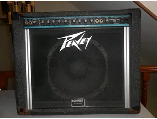 Made In Usa Peavey Teal Stripe Solo Series Special 112 Electric Guitar Amp W/ Reverb Scorpion 12inch