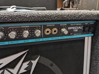 Made in USA Peavey Teal stripe Solo series Special 112 electric guitar amp w/ reverb SCORPION 12inch