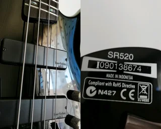 Ibanez Soundgear SR520 BK Electric BASS guitar Bartolini pups NEW strings in Hard case IMMACULATE!