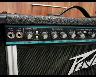 USA made Peavey Teal stripe SPECIAL 112 Solo series 160watt guitar amp with reverb SCORPION 12inch!