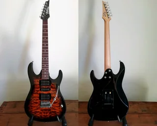 Ibanez Grx70qasb Strat Electric Guitar Setup Done Incl New Strings Immaculate Like New Condition!