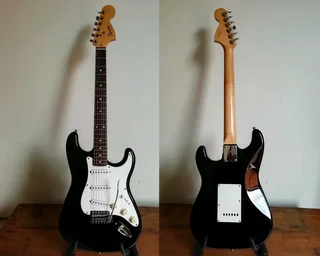 F E N D E R Squier Affinity Series Strat Electric Guitar Setup Done New Strings Excellent Condition