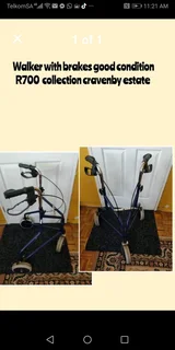 Walking aid with brakes