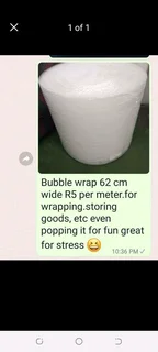 Bubble wrap R5 per meter !