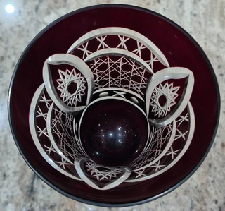 Vintage 1970s Romanian  Crystal Set: 3 Glasses &amp; Decanter {Worth 92  Euros!} EXTREMELY RARE!