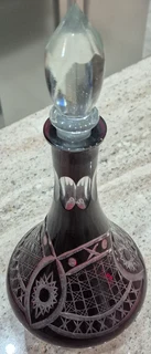 Vintage 1970s Romanian  Crystal Set: 3 Glasses &amp; Decanter {Worth 92  Euros!} EXTREMELY RARE!