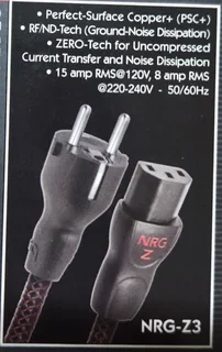 Audioquest 1M NRG-Z3 Audiophile Power Cable