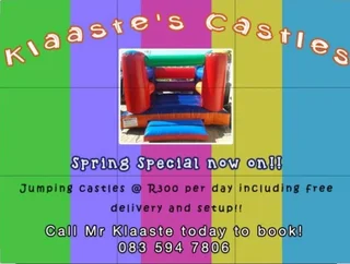 Jumping castle for hire R300