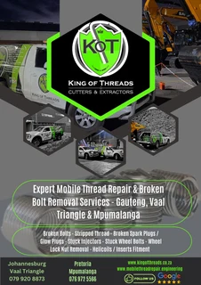 King of Threads - Broken Bolt Removal and Thread Repair Johannesburg and Pretoria