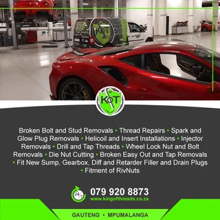 King of Threads - Broken Bolt Removal and Thread Repair Johannesburg and Pretoria