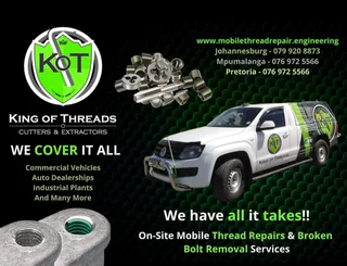 King of Threads - Broken Bolt Removal and Thread Repair Johannesburg and Pretoria