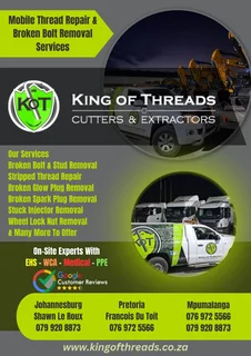 King of Threads  - Bolt Extractors and Thread Cutters