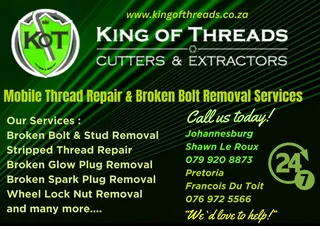 King of Threads  - Bolt Extractors and Thread Cutters