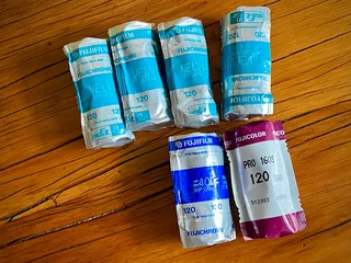 Expired 120 photographic film