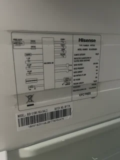 Hisense Double Door Fridge 516L - silver