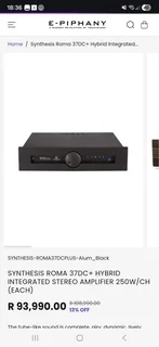 HIFI set, Amplifier Roma 37DC plus, Goldenear T66 Music streamer Node 2 as new Paid about R270.000